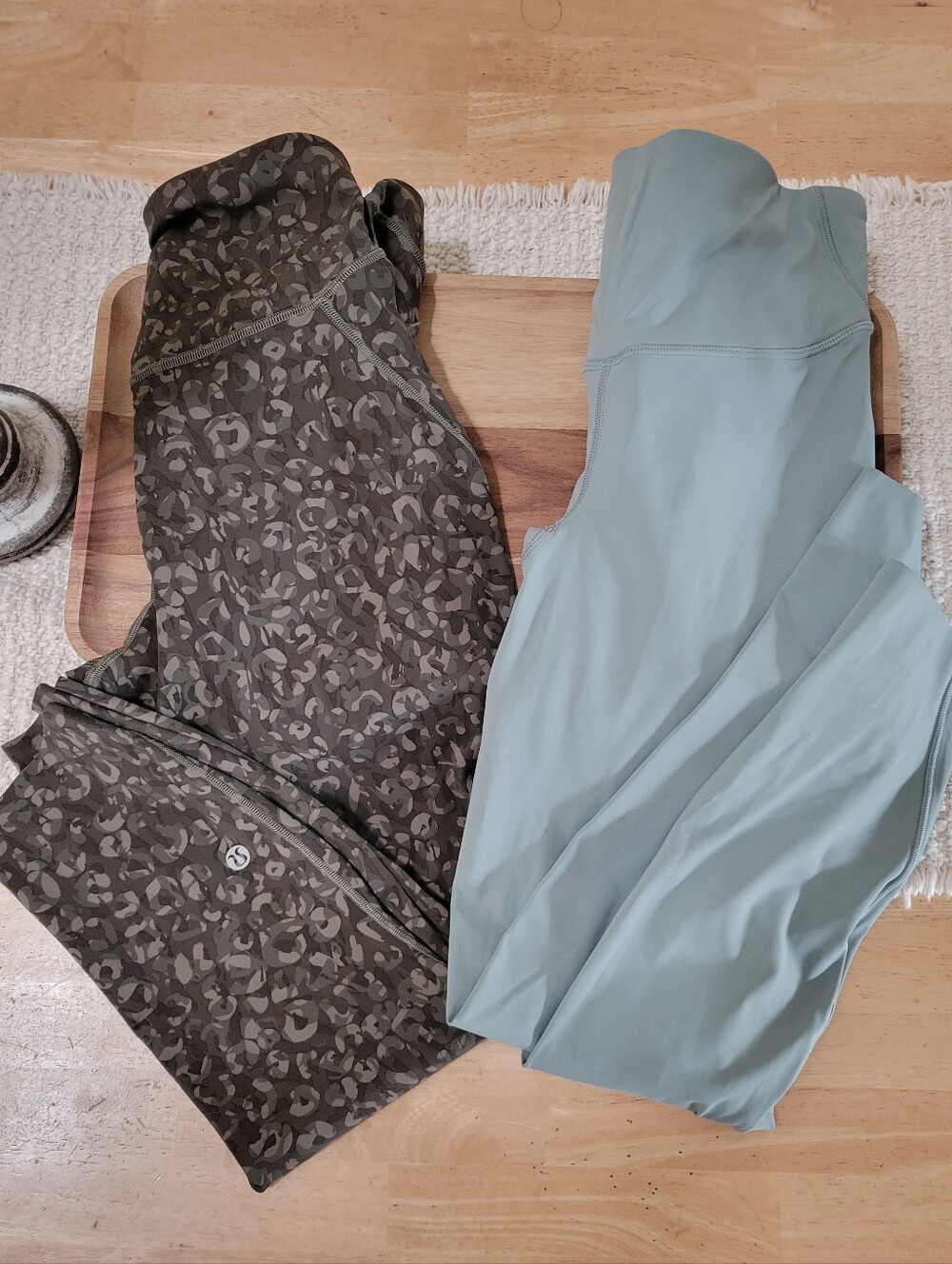 lululemon athletica Green Leopard & Mint Leggings Set